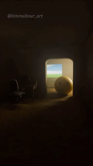 Dark room with a small illuminated opening.